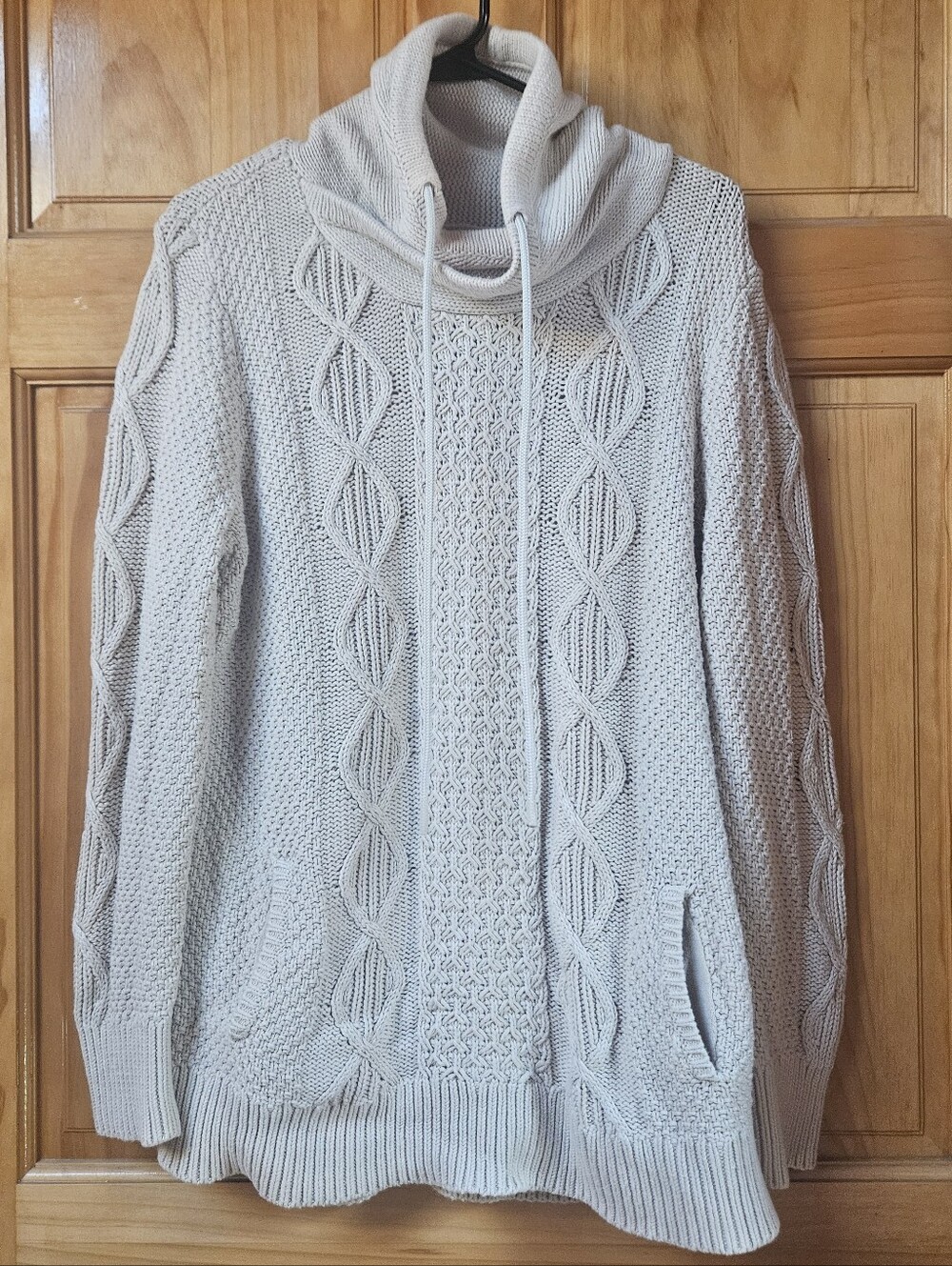 L.L. Bean Funnel Neck Cable Knit Sweater Tunic